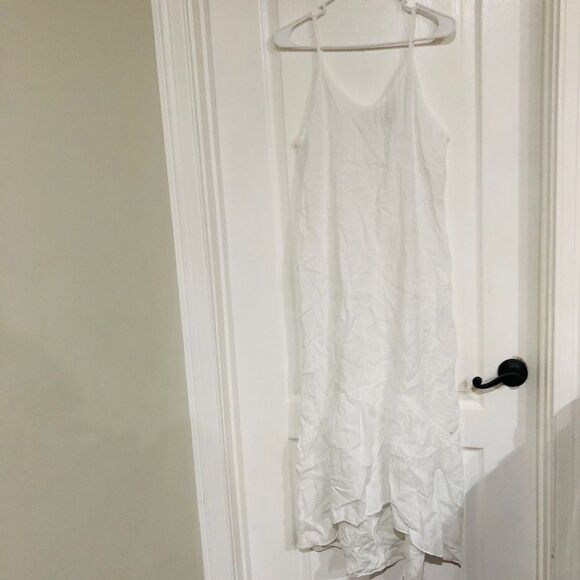 Terzo Millennio Women's Dress V-Neck Sleeveless White‎ Size Medium NWT - Picture 2 of 9